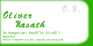 oliver masath business card